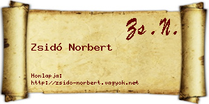 Zsidó Norbert névjegykártya